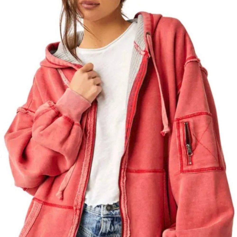 Free People Red Hoodie